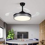 Indoor modern Pure Copper Frequency Conversion 6-speed Ceiling  Led Light 42 Inch LED Fan Jiehui Lighting Appliance  