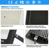 2022 New Factory Supply Waterproof Ip66  Led Flood light 300W  Spare Parts Led Flood Light