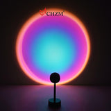 2021 New  Colorful Projector Table Lamp Indoor Usb Led Sunset Projection Light freeshipping - Jiehui Lighting Appliance