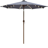 Outdoor Deluxe premium furniture square Solar LED light patio umbrella parasol garden Solar LED light umbrella freeshipping - Jiehui Lighting Appliance