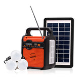 Outdoor 3in1 Portable Mini Solar Light Kits System With Bt Speaker Fm Radio freeshipping - Jiehui Lighting Appliance