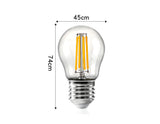 High Quality Clear Glass G45 E14 Vintage 3w Led Bulb 2700k 3000k 4000k 6500k Filament Globe Led Lights Bulbs freeshipping - Jiehui Lighting Appliance