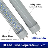 Seperate T8 tube 1200mm 4 feet Bulb 18w 12cm 110v 220v 85-265v Chip Kitchen Light Lamp Clear Cover Double 2835