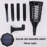 Solar-powered Flame Lamp Waterproof 96LEDs Dancing Flickering Torch LED Lights freeshipping - Jiehui Lighting Appliance