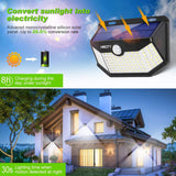 Outdoor Wall Light Square Super Bright Solar Powered Fairy String Lights Easy Install Security Lights For Garden Patio Porch freeshipping - Jiehui Lighting Appliance