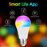 E26/e27 Base 9w Bulb Smart Led Bulb Wifi Led Light Rgb Multicolor Dimmable Bulb freeshipping - Jiehui Lighting Appliance