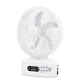 12 Inch Rechargeable Battery Ac Dc Fan 3 Gears Wind Led Light Solar Fan With Solar Panel