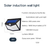 solar wall fence mounted light  20 led solar wall light outdoor wireless waterproof  design super bright security garden light freeshipping - Jiehui Lighting Appliance