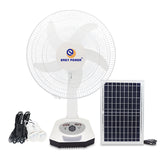 12 Inch Rechargeable Battery Ac Dc Fan 3 Gears Wind Led Light Solar Fan With Solar Panel freeshipping - Jiehui Lighting Appliance