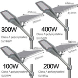 Road Project High Brightness Energy Saving 100W 200W 300W 400W Outdoor Solar Led Street Light